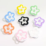 Cute Transparent Daisy Flower Phone Grip Stand Holder for MagSafe (White)