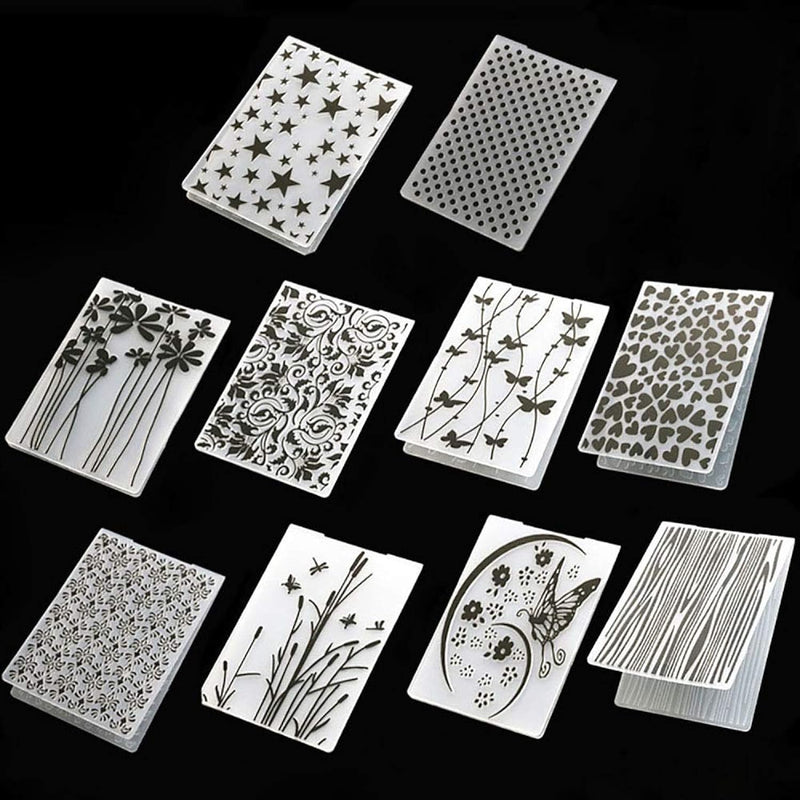 10 Patterns Plastic Embossing Folder Template Craft Card Making Paper Cards Ph