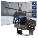 Projector - 1080P, WiFi 6, Bluetooth, Auto Focus/Keystone, 500 ANSI, Grey