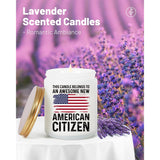 Us Citizenship Gifts - 2025 American Citizenship Gift Party Decoration - New Us Citizen Gifts 9Oz Scented Candle, Gold