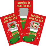50 Pack Christmas Scratch Off Cards With Stickers For Christmas Party, Red Elf Stocking Stuffers Scratch Off Game Cards For Holiday Party Favors Raffle Giveaway Prize Drawing Supplies