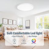 4 Pack 14.9 Inch LED Flush Mount Ceiling Lights 32W 3343LM White