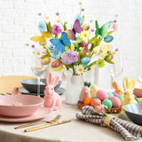 8 Pack Artificial Easter Egg Stems16 Inch Berry Picks Berry Stems With Easter Eggs For Home Centerpiece Decor Celebration (Rabbit)