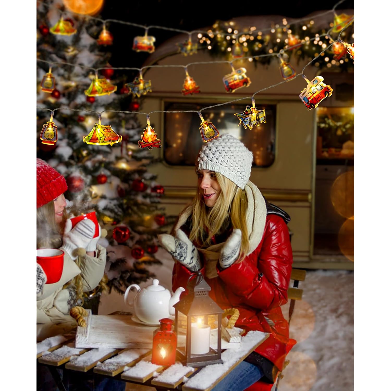 20 Led Camping String Lights - Battery And Usb Operated, Mini Kerosene Waterproof Outdoor String Lights Perfect For Camp