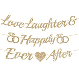 Pre-Strung Love Laughter & Happily Ever After Banner Bridal Shower
