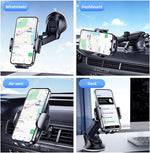 Universal Car Phone Holder, Hands-Free Mount for Windshield, Dashboard, Air Vent