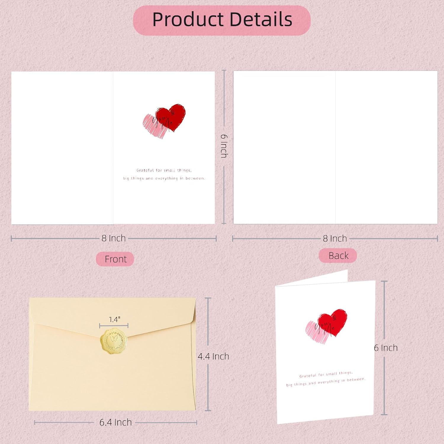 Romantic Anniversary Card For Wife Or Husband,You & Me Love Card For Boyfriend & Girl Friend, I Love You Card For Him Or Her,Valentine’S Day With Premium Envelope & Gold Foil Seal 1Yamc