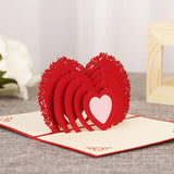 Handmade Pop Up Card Mother'S Day Card Heart Card Greeting Card For Anniversary Romance Card For Wife Husband Mother Fathrer Birthday Wedding