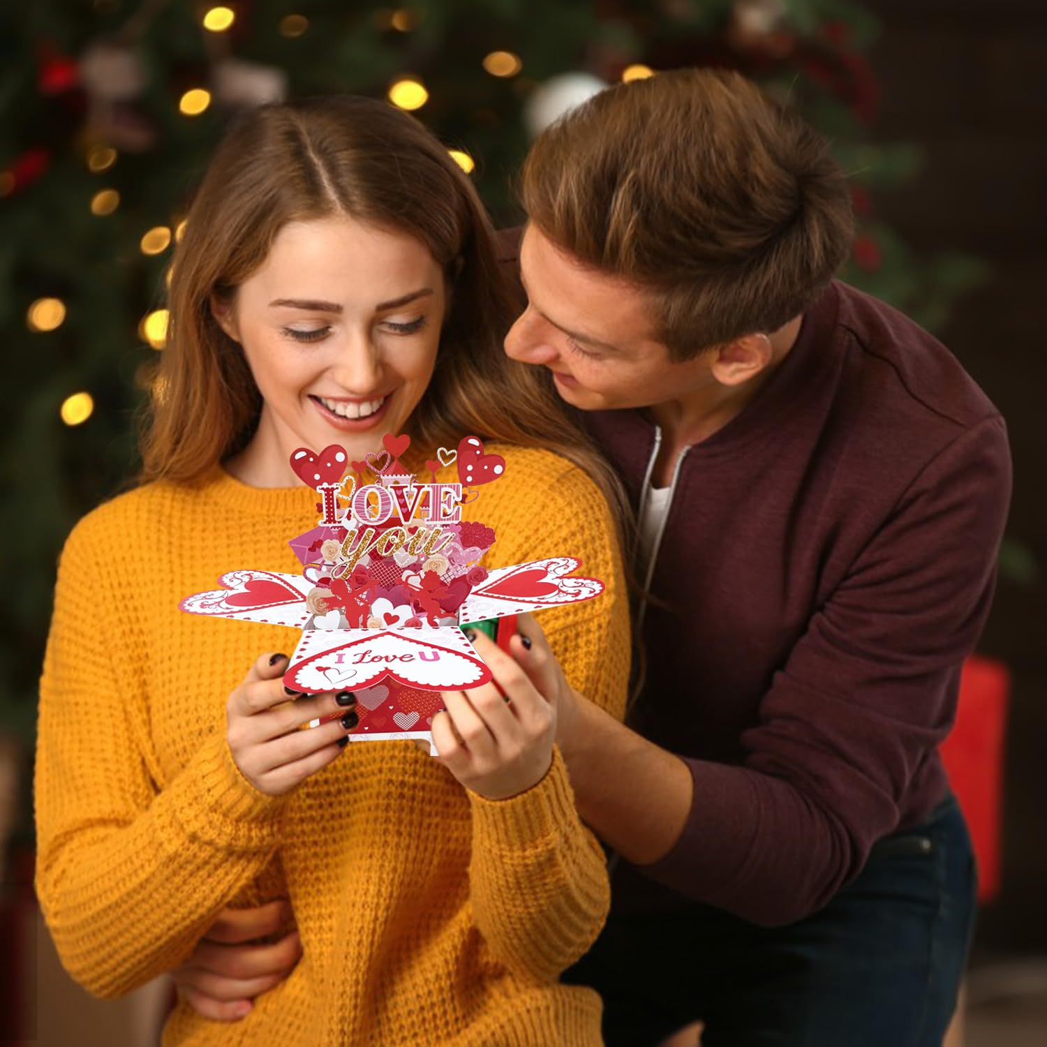 3D Pop Up Card, I Love You Valentine'S Day Greeting Card, Anniversary Cards For Wife, Girlfriend, Wife, Husband, Couple, Girlfriend, Mom