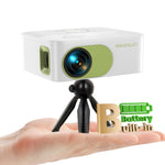 Mini Battery Projector - 1080P, Bluetooth, Rechargeable, Tripod, HDMI, USB, AV