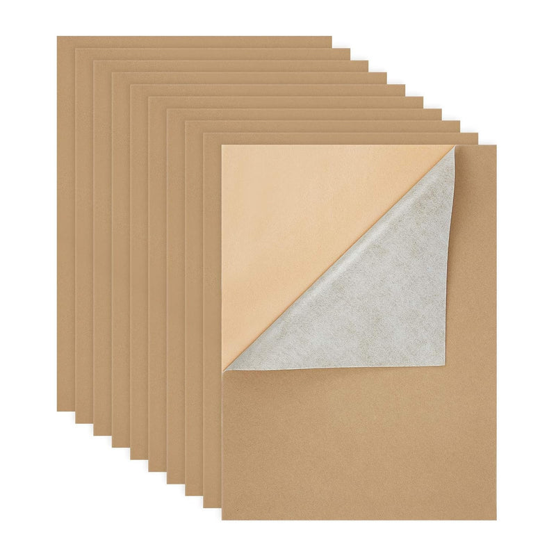 12Pcs Velvet (Tan) Fabric Sticky Back Adhesive Felt Sheet11.5"X15.5", Self-Adh