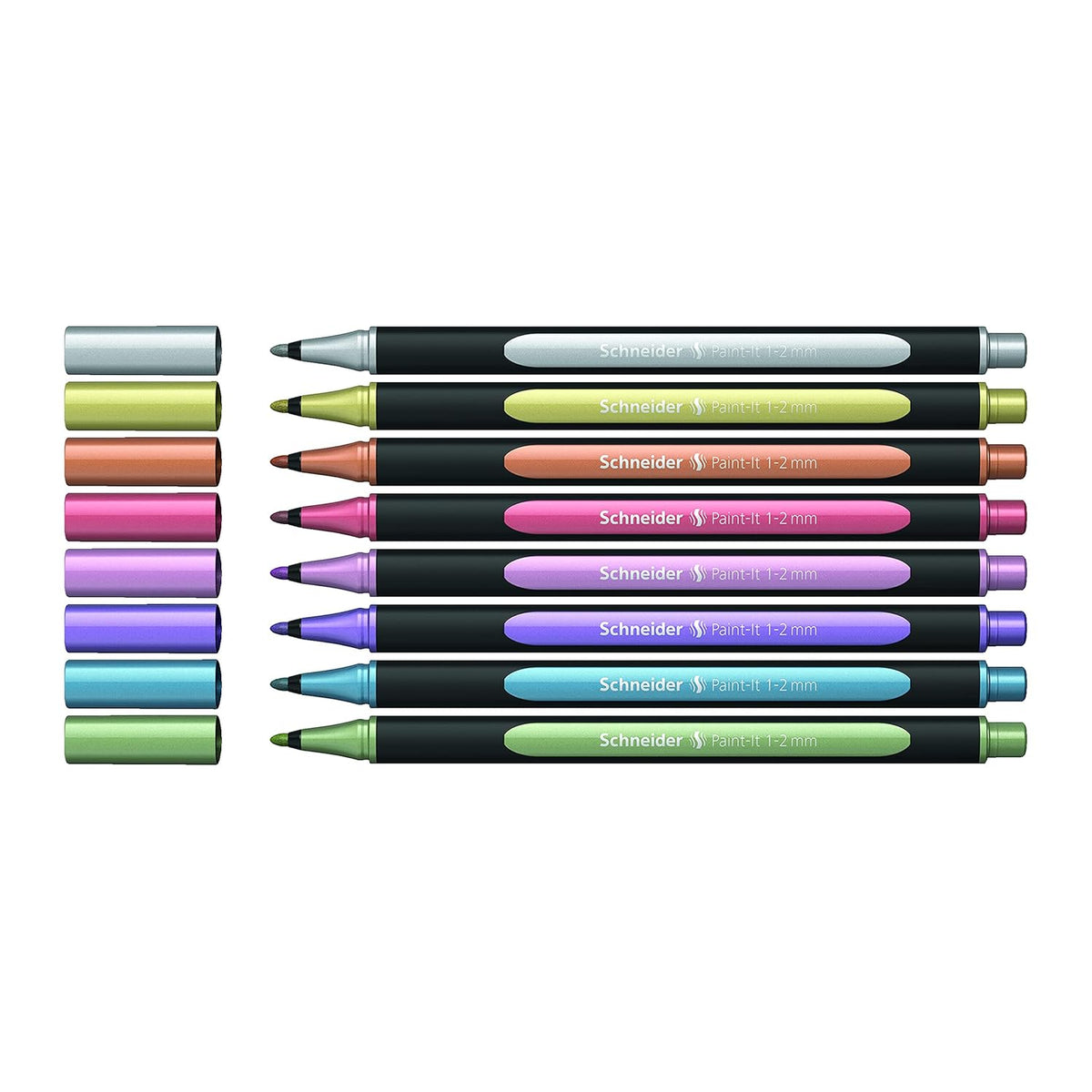 Paint-It 020 Metallic Liners, 1-2 Mm, Wallet, X8, Assorted Colors (Ml02011502)