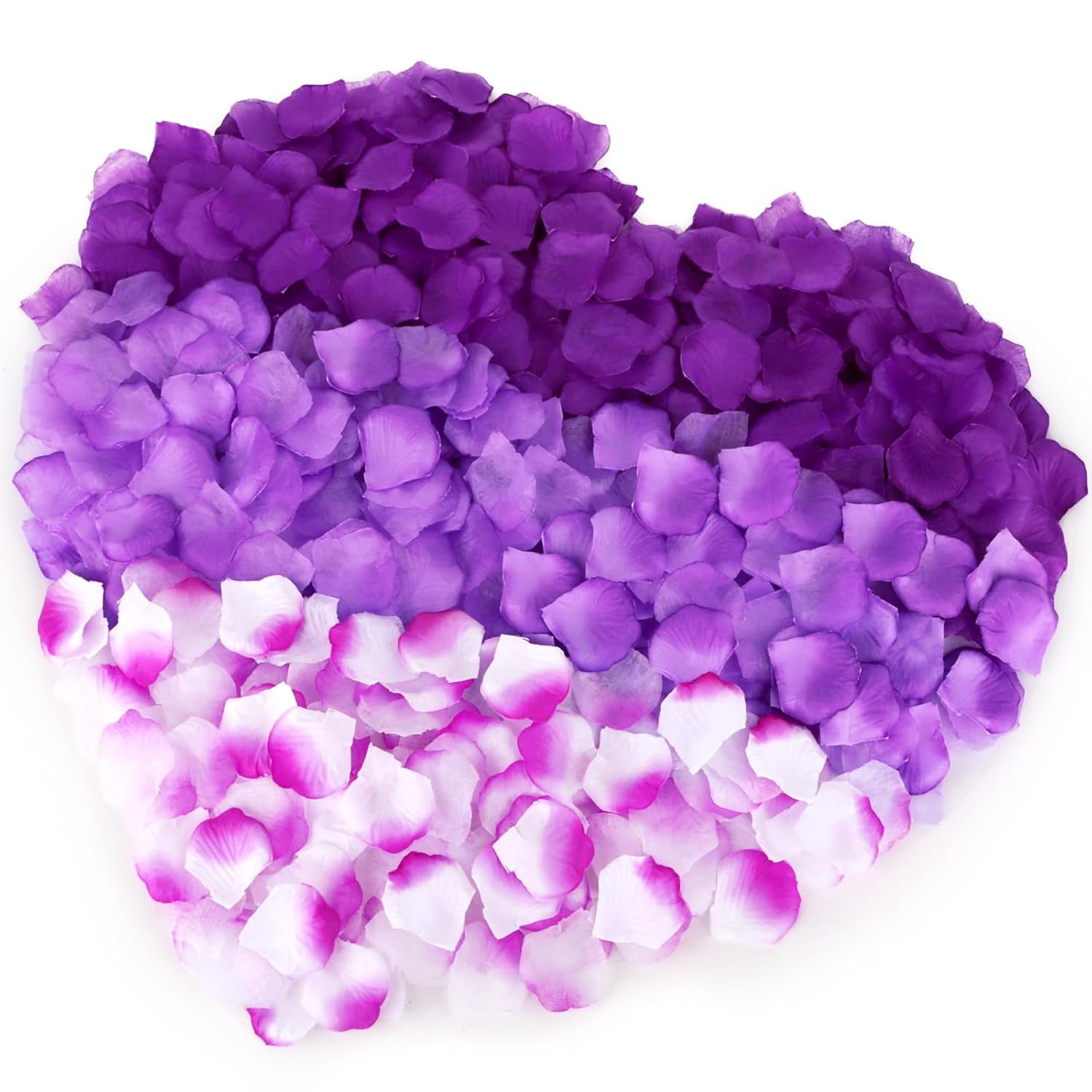 3000 Pcs Rose Petals, Rose Petals For Wedding, Artificial Flower Petals (Purple)