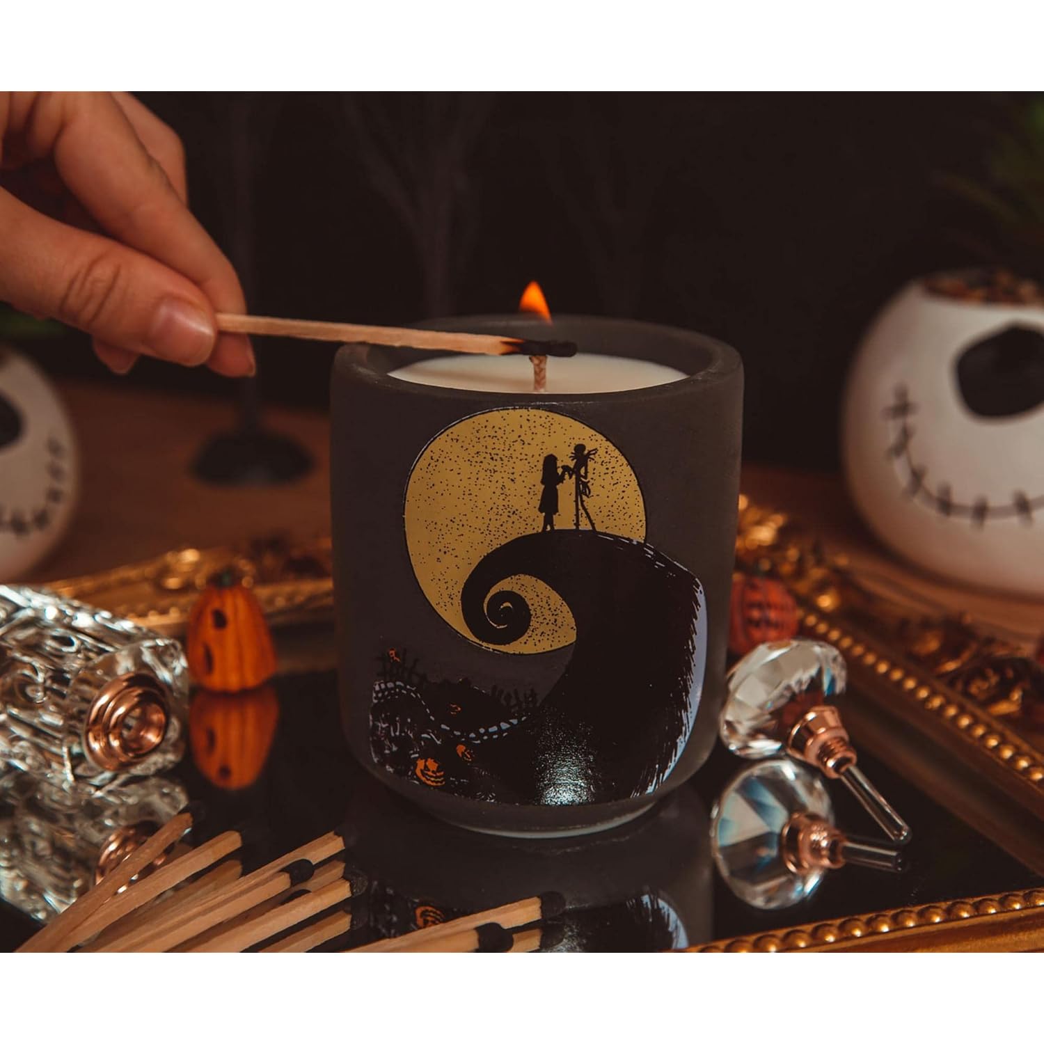 Disney Concrete 7-Ounce Scented Candle In Concrete Jar | Floral Fragrance With 30-Hour Burn Time