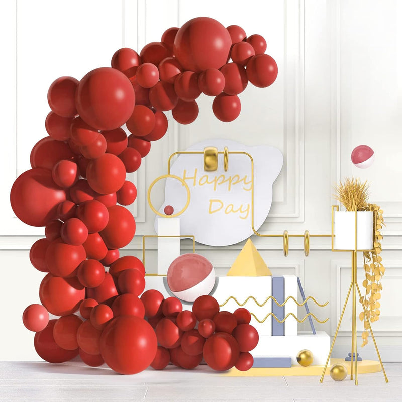 Red Balloons - 100Pcs Different Sizes 5/10/12/18 Inch Latex Balloons G