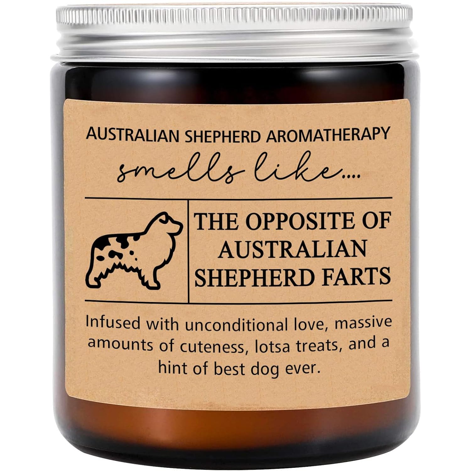 Australian Shepherd Gifts - Australian Shepherd Mom - Australian Shepherd Candle - Funny Australian Shepherd Gift - Aussie Fathers Day Gift