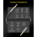 3.5Mm Stereo Audio Cable (10Ft, 24K Gold Plated Jack, Auxiliary Cable, Male To Male, Hi-Fi Sound) – Aux Cord For Headphones, Home Car Stereo, Speaker, Amplifier, Phones, Tablets, Laptops