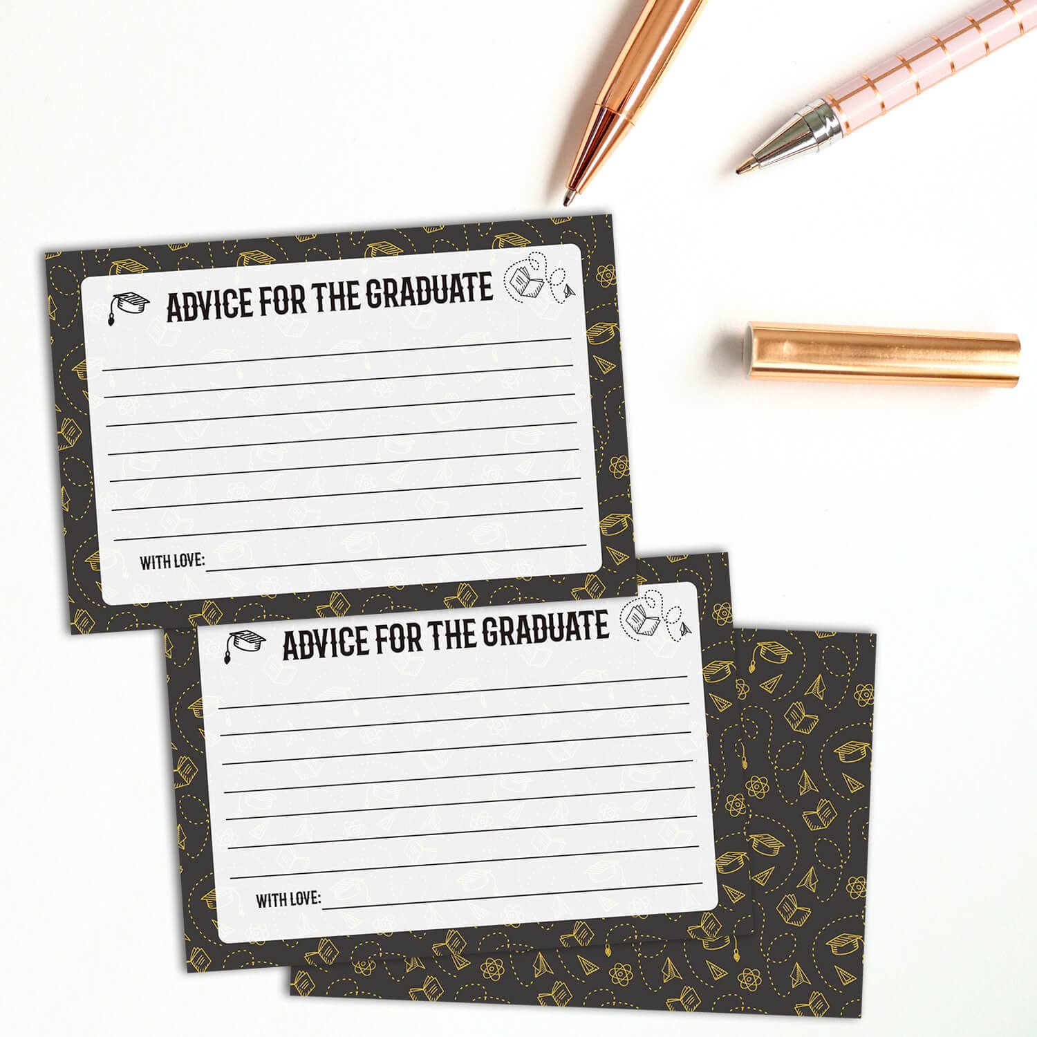 50 Pack Graduation Advice Cards - Advice For The Graduate, Graduation Party Supplies Favors, Graduation Decorations, Announcements Table Games,Graduation Wish Cards,4X6 Inches