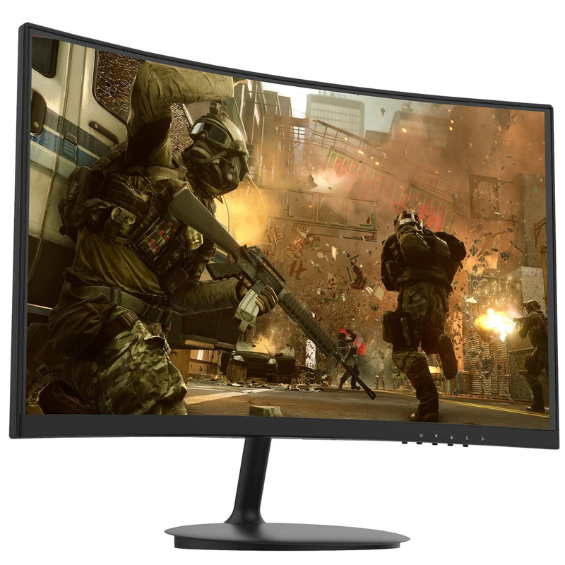 24" Curved 75Hz Refresh Rate Computer Monitor Full Hd 1080P Hdmi Vga Ports Wit