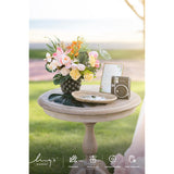 Fake Flowers Box, Faux Artificial Greenery Stems Foam Roses Anthurium Silk Lily Palm Fabic Flower For Centerpieces Bouquet Wedding Vase Floral Decorations, Sorbet Tropical, Mini Combo