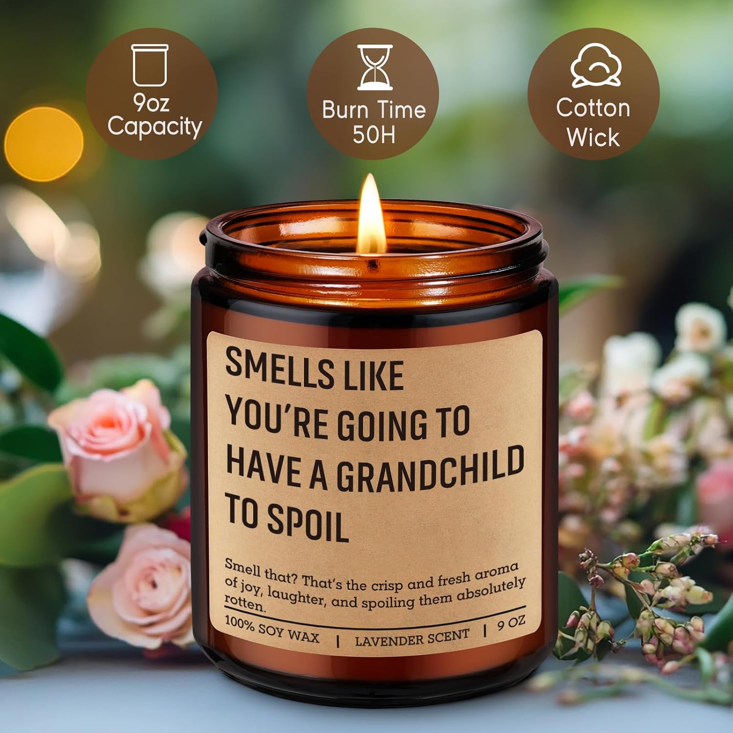 Candle, Pregnancy Announcement Gifts For Grandparents, New Baby Announcement Ideas, Funny Pregnancy Reveal Ideas For Parents, Promoted To Grandparents, First Time Grandma & Grandpa Gifts