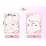 30Pcs Spring Wildflower Baby Shower Games, Floral Predictions And Advice Game, Gender Reveal Game, Baby In Bloom Baby Shower Decorations