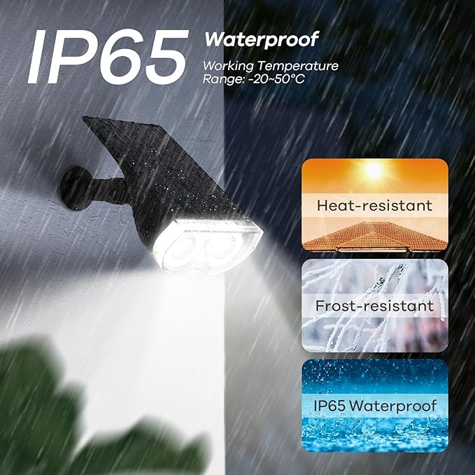 2 Pack StarRay Solar Spot Lights IP65 Waterproof Daylight Dusk to Dawn Garden Lights