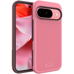 Pixel 9/9 Pro Case, Dual Layer, Drop Tested, Shockproof, Non-Slip, Smokey Pink