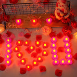 24 Pack Led Tea Lights Candles Battery Operated,Valentines Heart Shaped Candles For Party Favors,Red Pink Flameless Candles For Valentines Day Romantic Night Anniversary Wedding Table Decor
