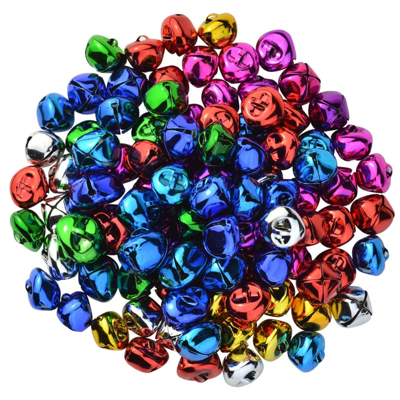 100Pcs Jingle Bells, 1 Inch Craft Bells Bulk Diy Bells For Christmas, Party, F