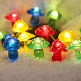 3D Mushroom Lamp Fairy Lights Cute Decorative Lights- Waterproof Battery Operated String Lights 20Led 7Ft With Timer Dim