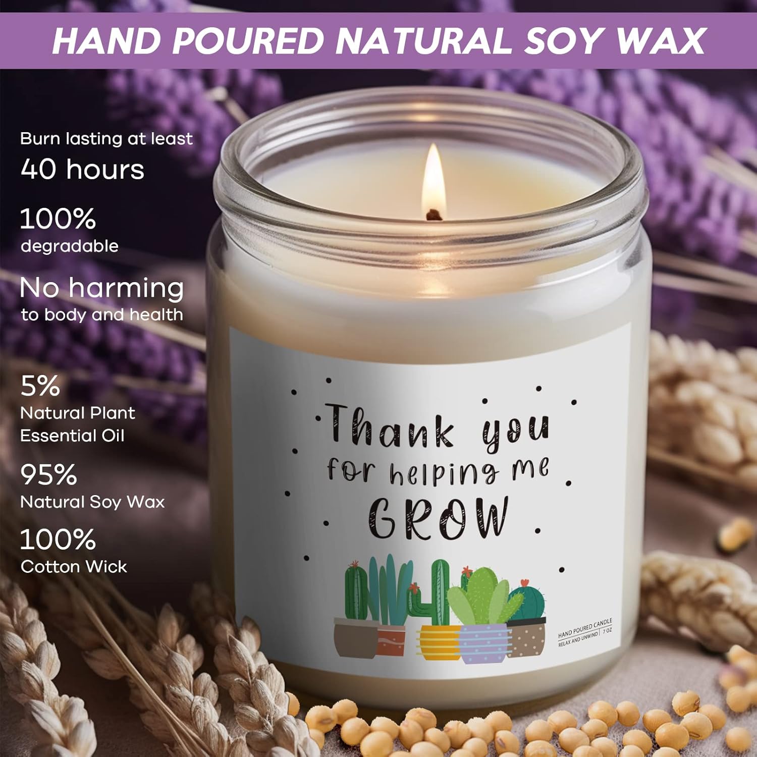 Teacher Gifts For Women - Teacher Appreciation Gift Thank You For Helping Me Grow Valentine Gifts For Teachers