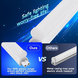 2 Pack 4FT T5 LED Shop Lights 22W 2200LM 6500K Linkable Utility Fixtures with Switch