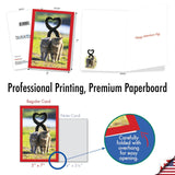 - Happy Valentine'S Day Greeting Card With Envelope - Loving, Heartfelt Notecard For Valentine (1 Card) - Loving Animals Cats C3504Bvdg
