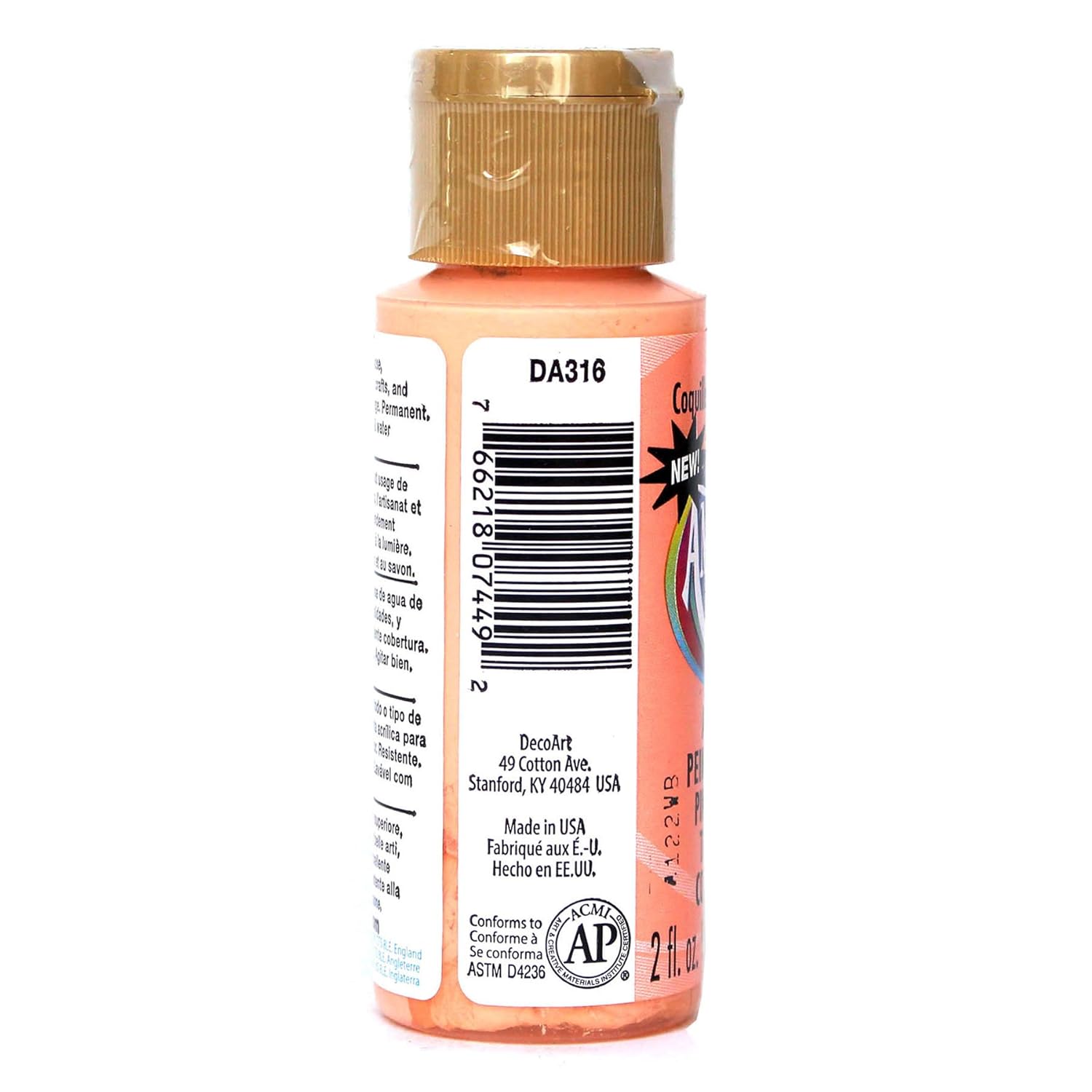 DecoArt Americana Acrylic Paint, 2-Ounce, Coral Shell