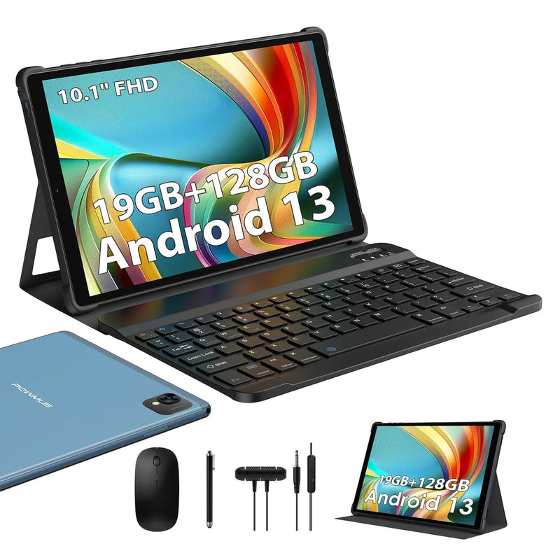 2024 Android 13 Tablet, 10.1 Inch Tablet With 128Gb Rom,19Gb Ram, 1Tb Expand,