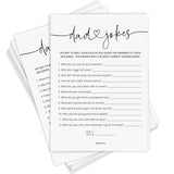 Dad Jokes Baby Shower Game, 50 Cards, Fun Baby Shower Games Activity For Boy Or Girl, Minimalist