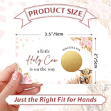 Highland Cow Baby Shower Scratch-Off Game Cards For Adults (50-Pack) - 'A Little Holy Cow Is On The Way' Themed Party Activity, Fun Group Game For Celebrations & Guest Entertainment-W4