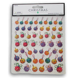 Christmas Tree Ball Ornament Stickers - Colorful Foil Stickers For Crafts & Scrapbooks - 54 Pieces