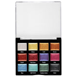 Metallic Watercolors Set – 12 Vibrant Metallic Half Pans In Travel Case – Professional Shimmer Watercolor Paint Set For Artists, Crafters & Mixed Media