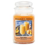 Peach Bellini, Large Glass Apothecary Jar, Scented Candle 21.25 Oz