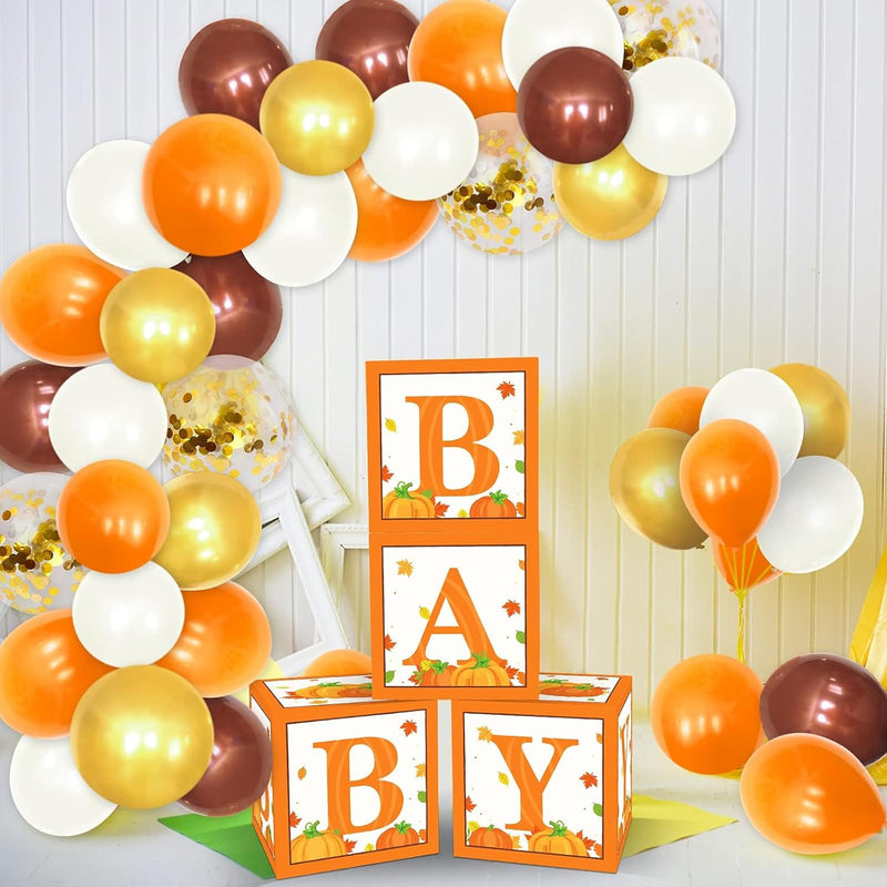 Little Pumpkin Baby Shower Fall Decorations Balloon Boxs For Thanksgiv