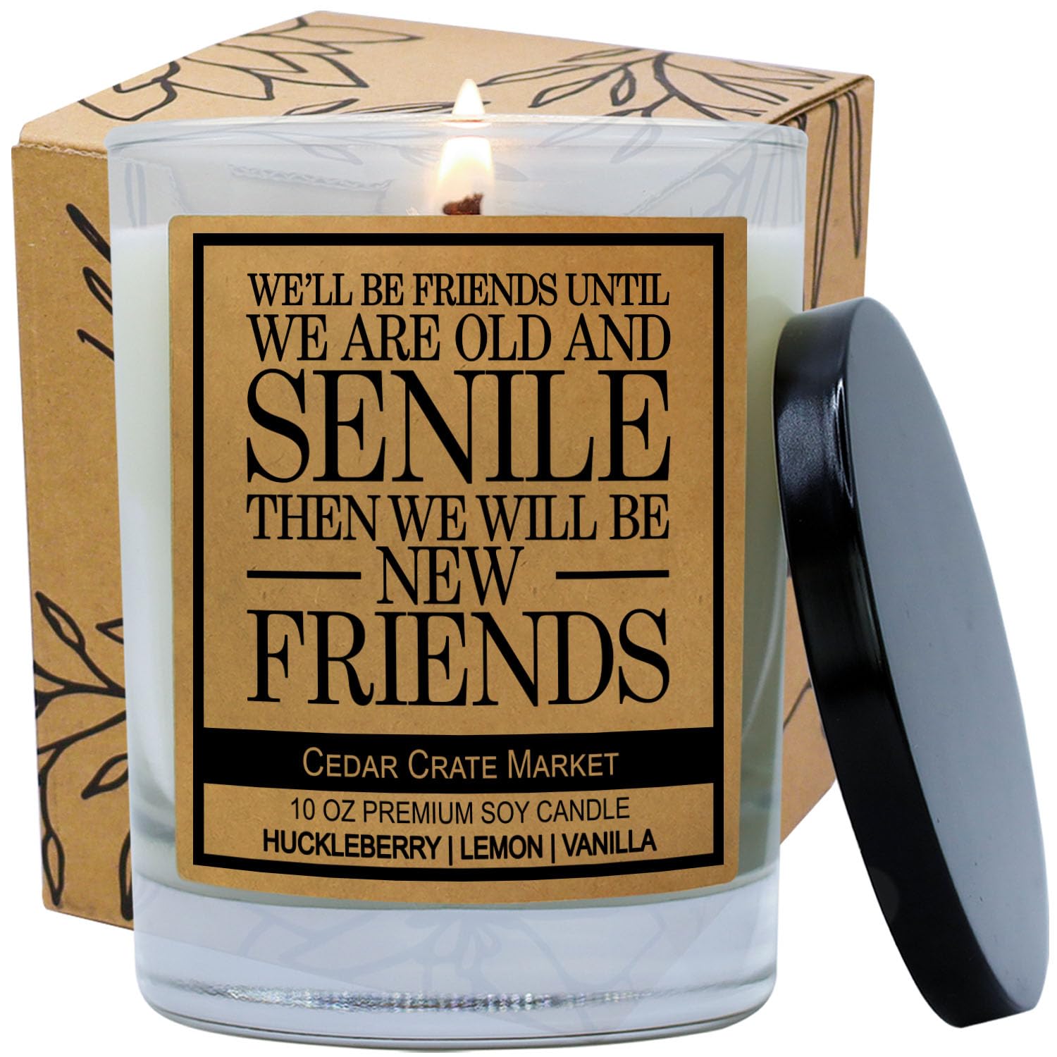 - We'Ll Be Friends Until We Are Old And Senile, Funny Candles For Women, Adult Humor, Best Friend Candle, Friendship Retirement Gifts For Women Friends, Birthday Candle, Made In Usa