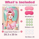Pin The Cucumber Spa Party Game, Spa Theme Birthday Party Decorations Supplies Activities For Women