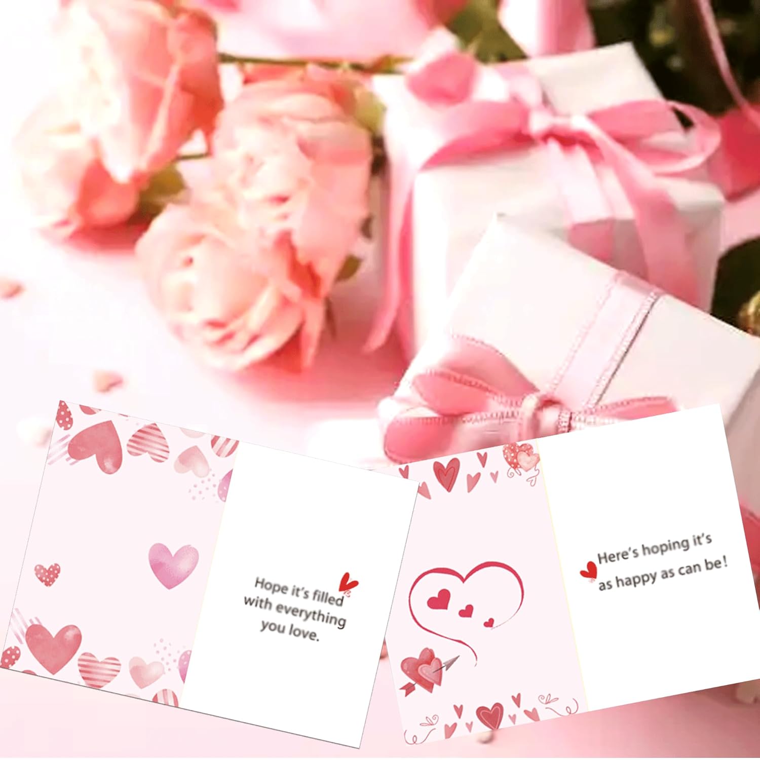 Happy Valentine'S Day Cards 24 Pack Happy Heart Day Cards With Envelopes Valentine'S Day Decorations Heart Card Heart Cards For Valentine Gift Wrap