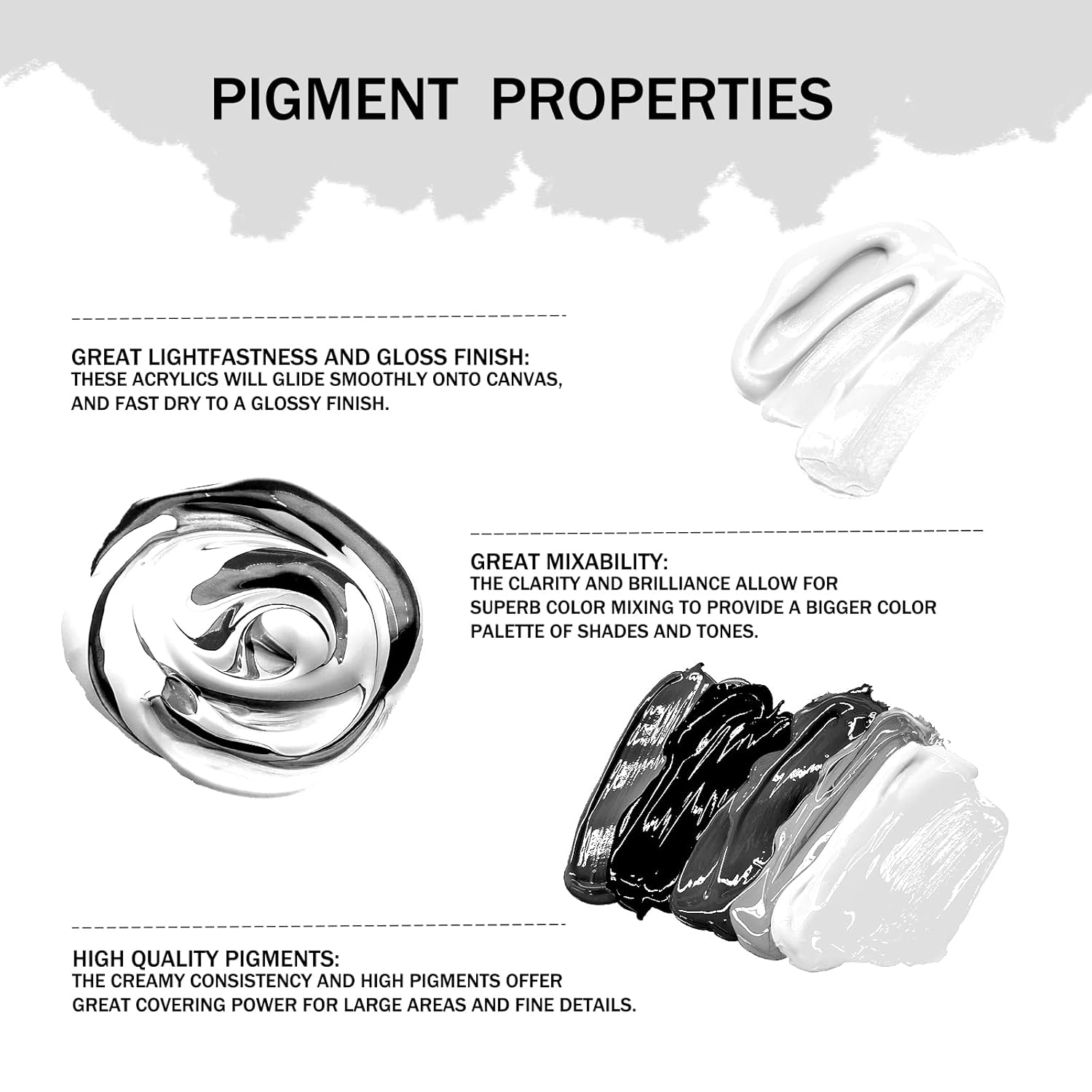 Black Acrylic Paint - Large 500Ml Bottle, Non-Toxic, Ideal For Canvas, Rocks, Wood, Fabric, Ceramic