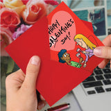 , Happy Valentine'S Day Card With Envelope - Note Card For Loving Valentine - Gallons Of Wine C9235Gag