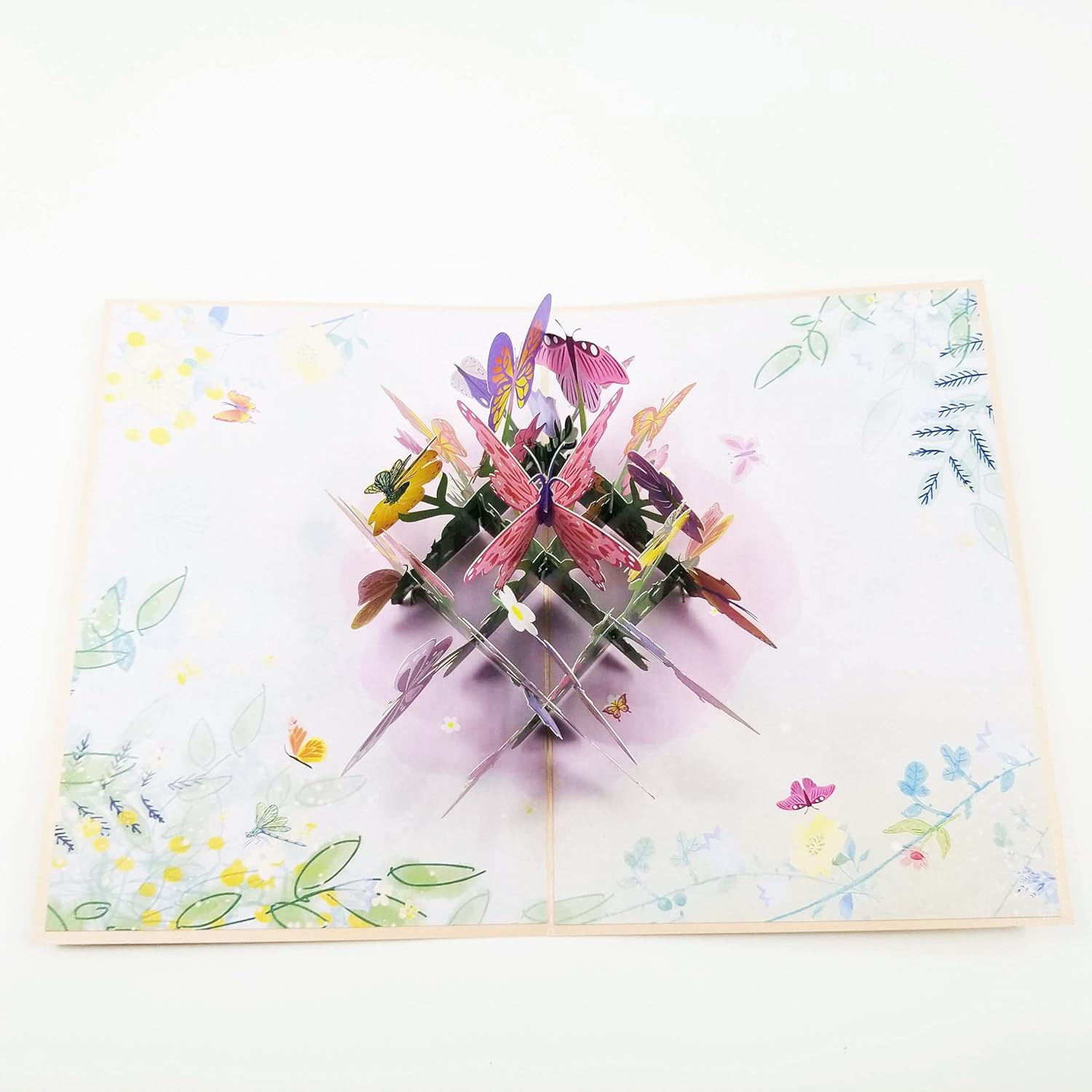 Butterflies Pop Up Greeting Card - Happy Birthday Card, Just Because, Mother'S Day, For Son, Daughter, Kids, Children Butterflies Pop Up Card (Pink)