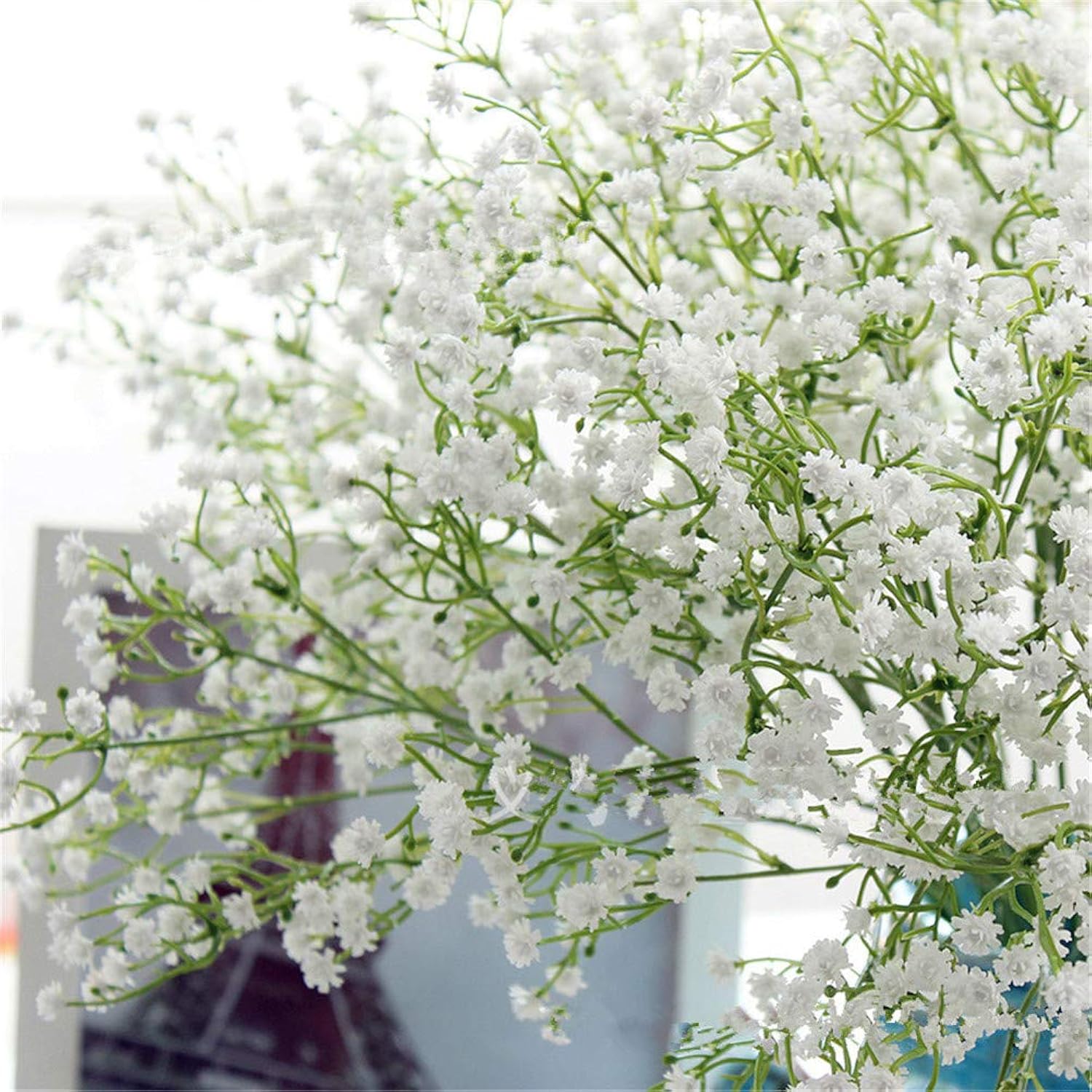 9 Pack Real Touch Artificial Baby'S Breath Flowers - 21" Bendable Stems For Wedding Bouquets, Home Centerpieces & Outdoor Decor (Waterproof, Dustproof, White)