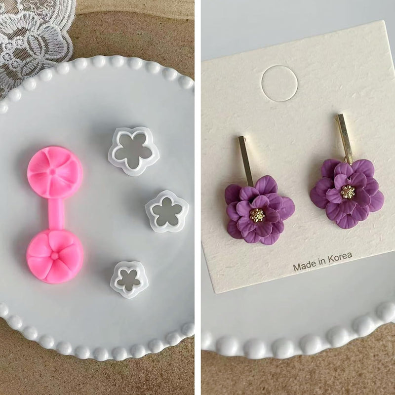 Flower Petal Clay Cutters - Flower Polymer Clay Cutters For Earrings M